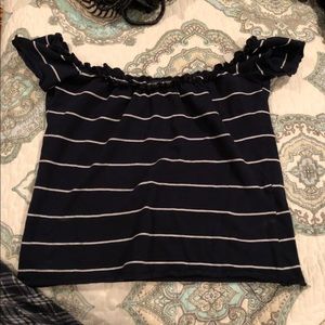 Brandy Melville off the shoulder stripped shirt